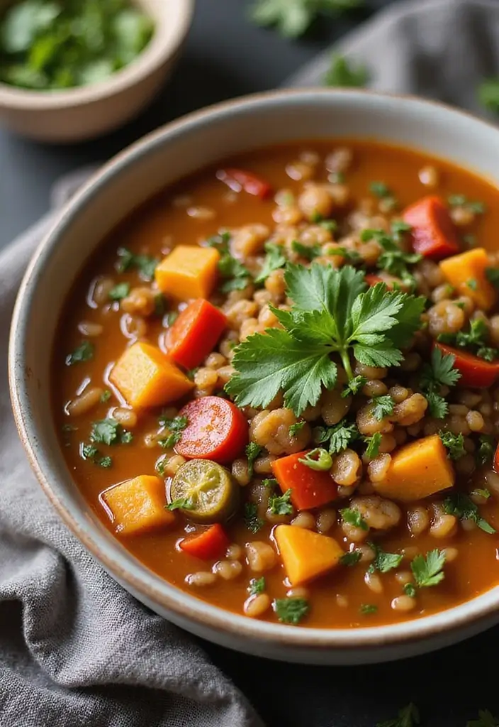 30 Easy Crockpot Mexican Recipes You’ll Want on Repeat 135 30 Easy Crockpot Mexican Recipes You’ll Want on Repeat - 21. Mexican Lentil Soup