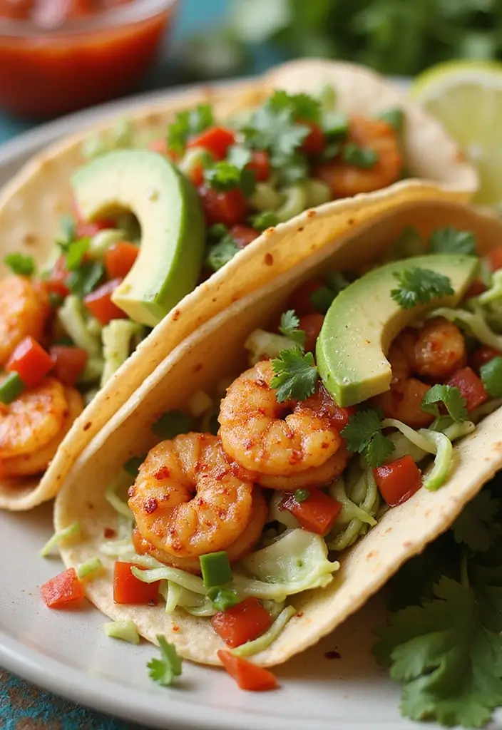 30 Easy Crockpot Mexican Recipes You’ll Want on Repeat 22 30 Easy Crockpot Mexican Recipes You’ll Want on Repeat - 4. Spicy Shrimp Tacos