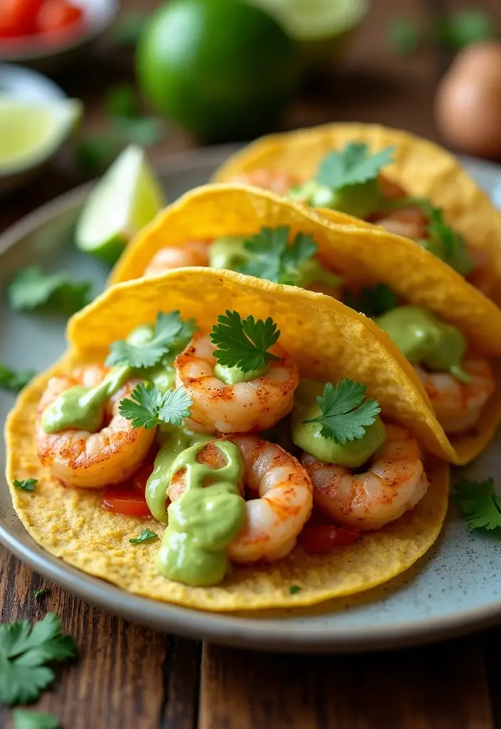 30 Gluten-Free Mexican Recipes for Clean Eating 86 30 Gluten-Free Mexican Recipes for Clean Eating - 16. Shrimp Tacos with Avocado Cream