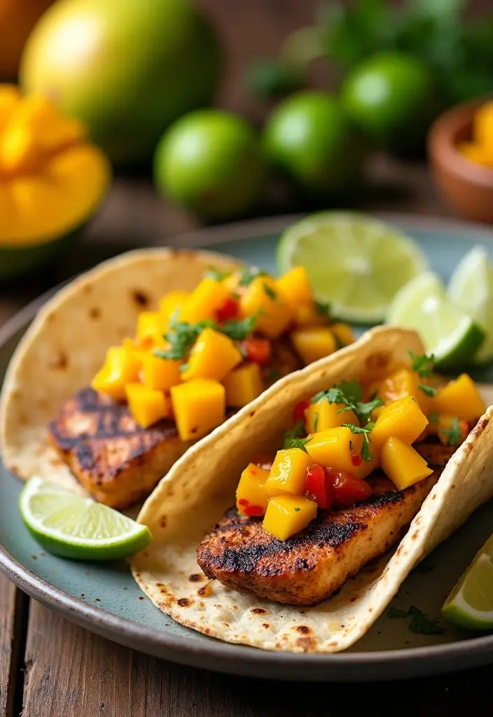 30 Gluten-Free Mexican Recipes for Clean Eating 13 30 Gluten-Free Mexican Recipes for Clean Eating - 3. Grilled Fish Tacos with Mango Salsa