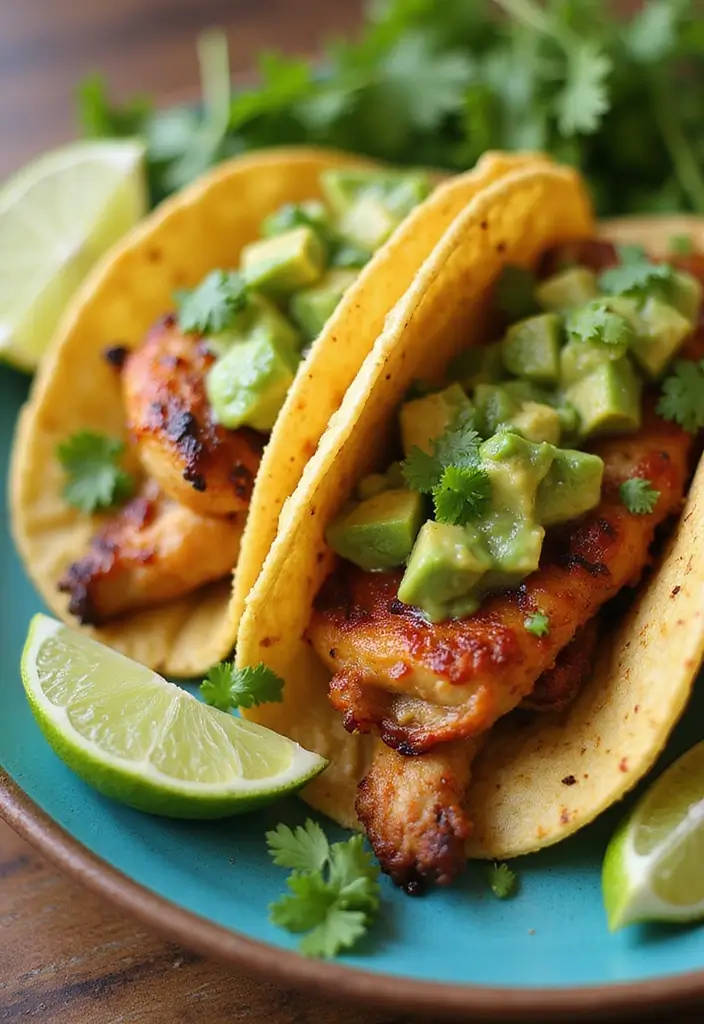 30 Healthy Mexican Dinner Recipes That Taste Amazing - 1. Grilled Chicken Tacos with Avocado Salsa
