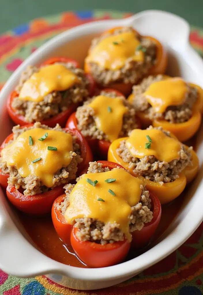 30 Healthy Mexican Dinner Recipes That Taste Amazing - 13. Turkey and Veggie Stuffed Peppers