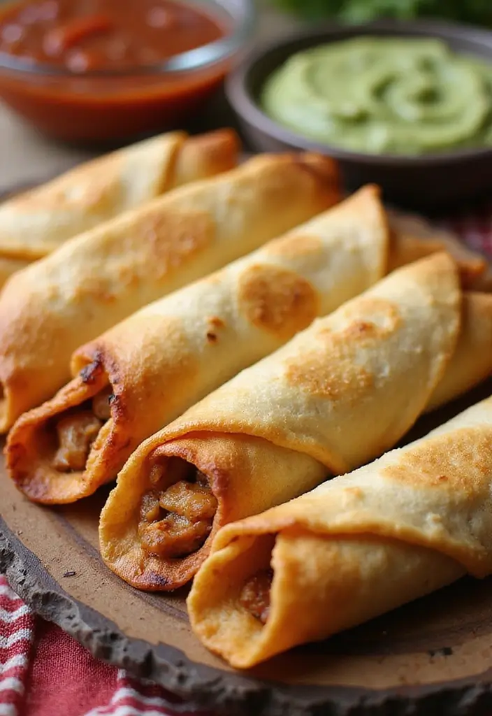 30 Healthy Mexican Dinner Recipes That Taste Amazing - 16. Baked Chicken Taquitos