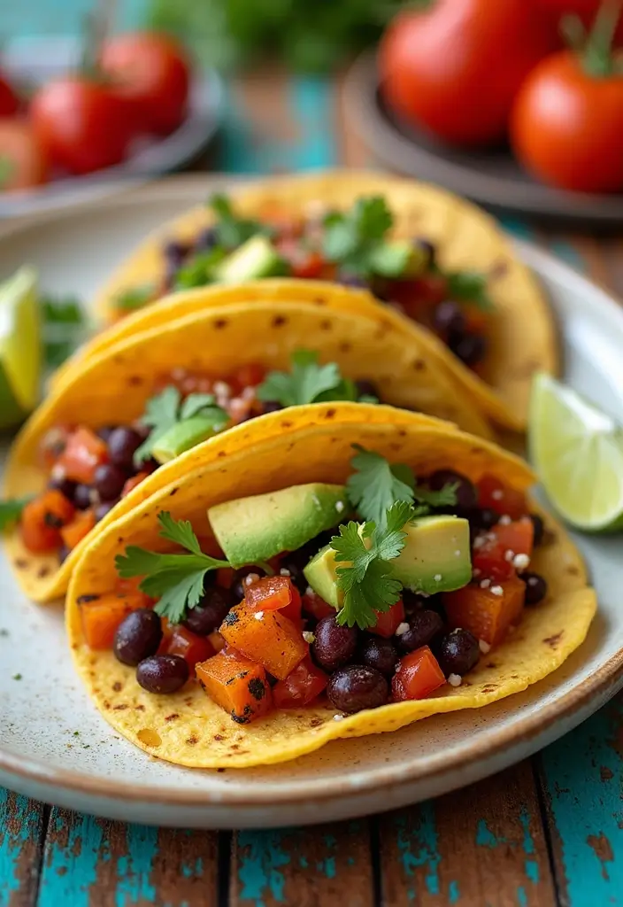 30 Healthy Mexican Dinner Recipes That Taste Amazing - 17. Sweet Potato and Black Bean Tacos