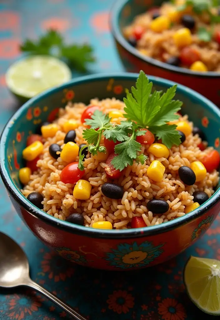 30 Healthy Mexican Dinner Recipes That Taste Amazing - 29. Vegan Mexican Rice Bowl