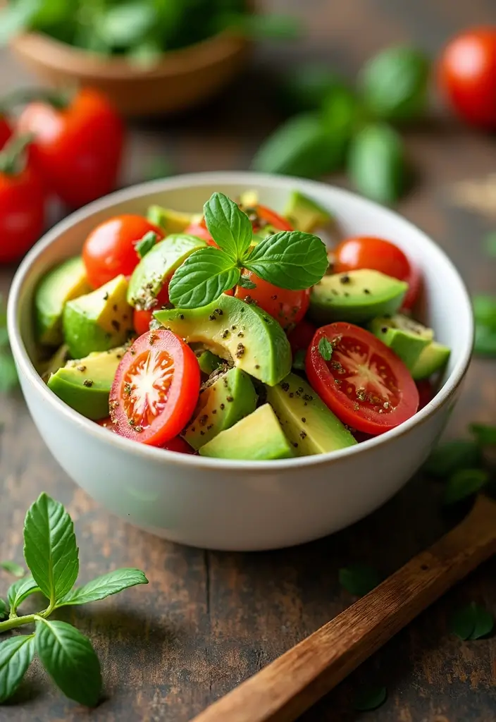 30 Healthy Mexican Dinner Recipes That Taste Amazing - 9. Avocado and Tomato Salad with Lime Dressing