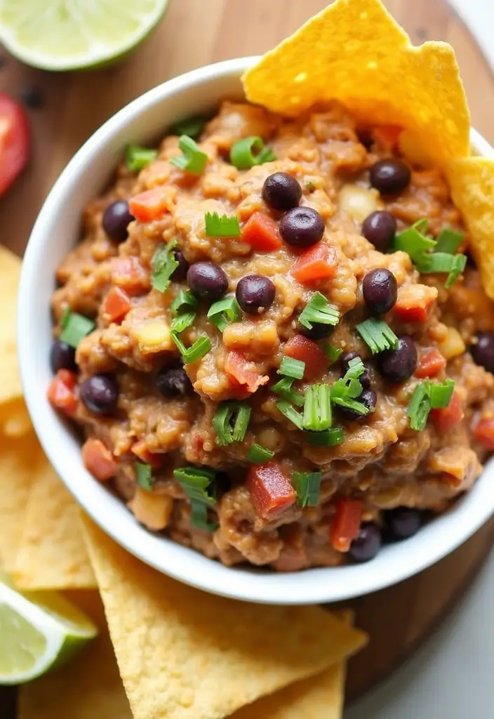 30 Mexican Bean Dip Recipes That Steal the Show - 13. Black Eyed Pea Fiesta Dip