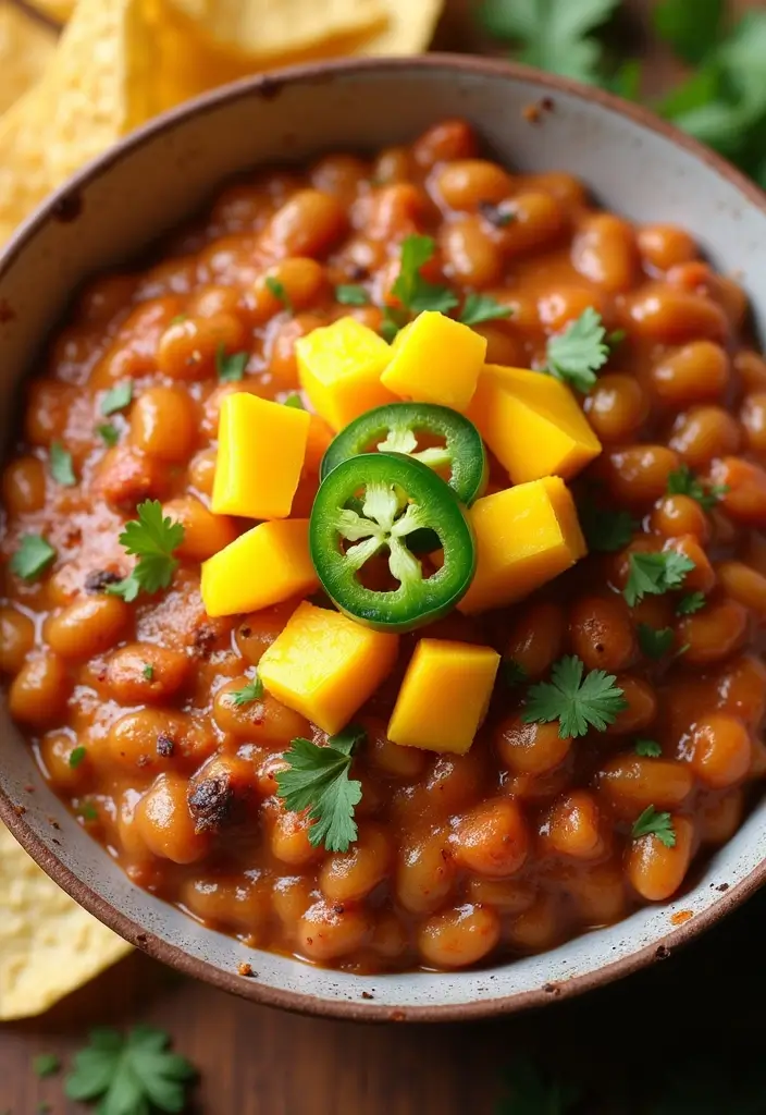 30 Mexican Bean Dip Recipes That Steal the Show - 18. Sweet and Spicy Bean Dip