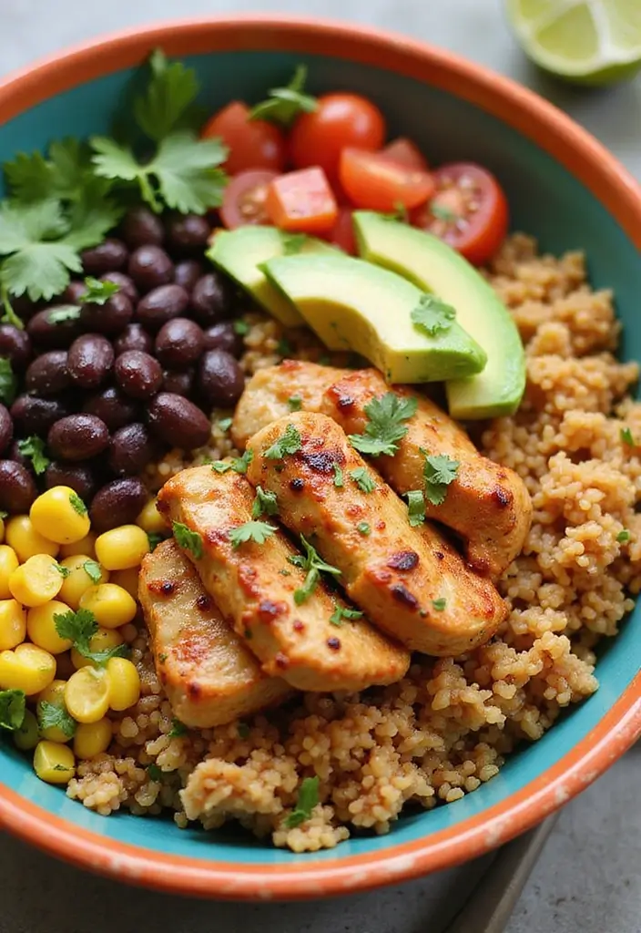 30 Mexican Chicken Breast Recipes for Simple Meals 17 30 Mexican Chicken Breast Recipes for Simple Meals - 5. Mexican Chicken Bowl
