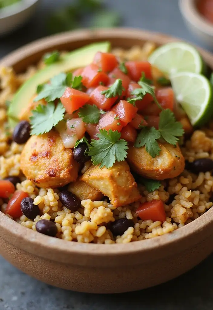30 Mexican Chicken Dinner Recipes You’ll Actually Crave 66 30 Mexican Chicken Dinner Recipes You’ll Actually Crave - 12. Chicken and Rice Burrito Bowl