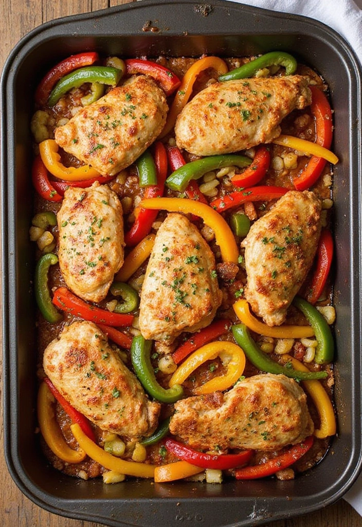 30 Mexican Chicken Dinner Recipes You’ll Actually Crave 8 30 Mexican Chicken Dinner Recipes You’ll Actually Crave - 2. One-Pan Chicken Fajita Bake