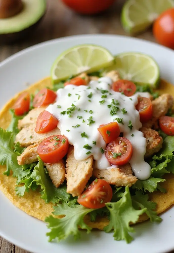 30 Mexican Chicken Tostada Recipes Packed with Flavor 73 30 Mexican Chicken Tostada Recipes Packed with Flavor - 13. Ranch Chicken Tostada