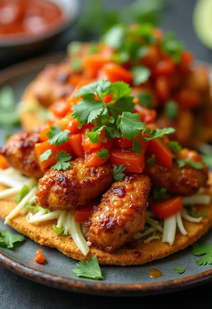 30 Mexican Chicken Tostada Recipes Packed with Flavor 115 30 Mexican Chicken Tostada Recipes Packed with Flavor - 19. Teriyaki Chicken Tostada