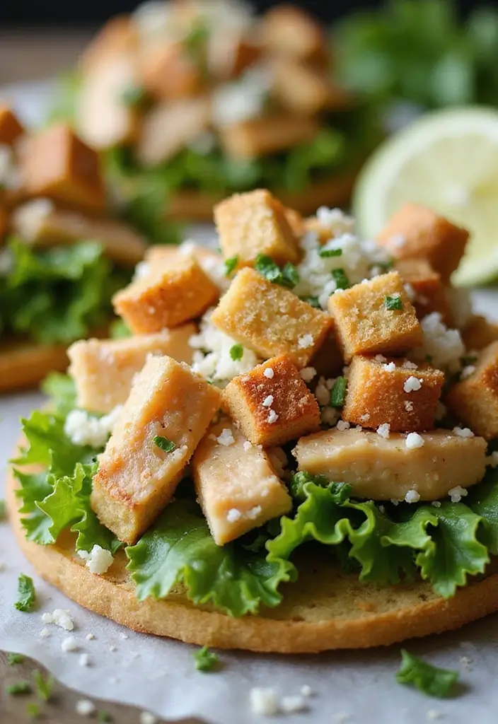 30 Mexican Chicken Tostada Recipes Packed with Flavor 179 30 Mexican Chicken Tostada Recipes Packed with Flavor - 29. Classic Caesar Chicken Tostada