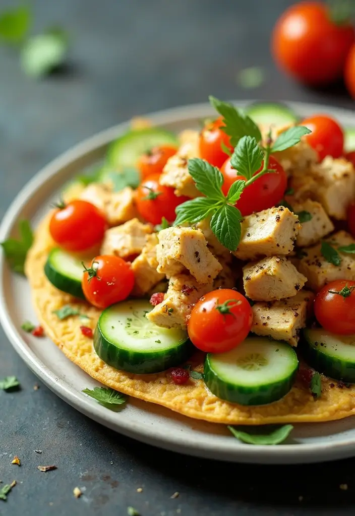 30 Mexican Chicken Tostada Recipes Packed with Flavor 27 30 Mexican Chicken Tostada Recipes Packed with Flavor - 5. Mediterranean Chicken Tostada