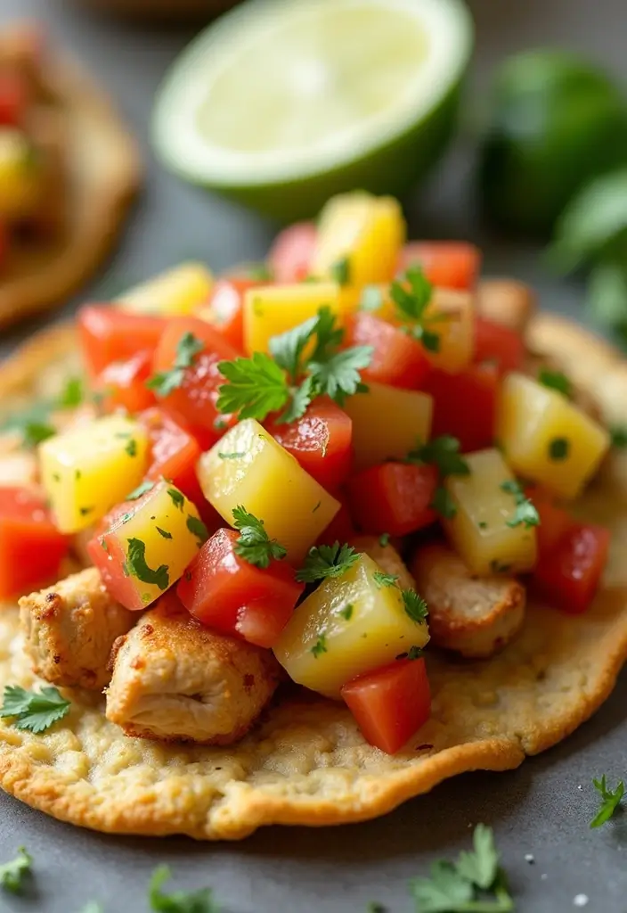 30 Mexican Chicken Tostada Recipes Packed with Flavor 34 30 Mexican Chicken Tostada Recipes Packed with Flavor - 6. Pineapple Salsa Chicken Tostada