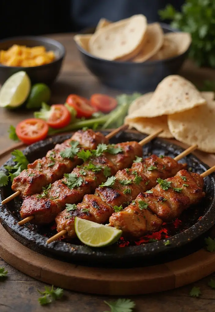 30 Mexican Food Recipes Perfect for Any Party or Gathering 142 30 Mexican Food Recipes Perfect for Any Party or Gathering - 26. Sizzling Beef or Chicken Skewers