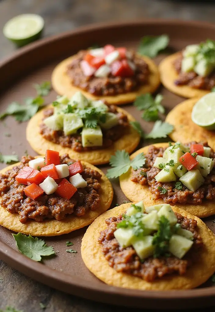 30 Mexican Food Recipes Perfect for Any Party or Gathering 44 30 Mexican Food Recipes Perfect for Any Party or Gathering - 8. Sopes with Refried Beans and Toppings