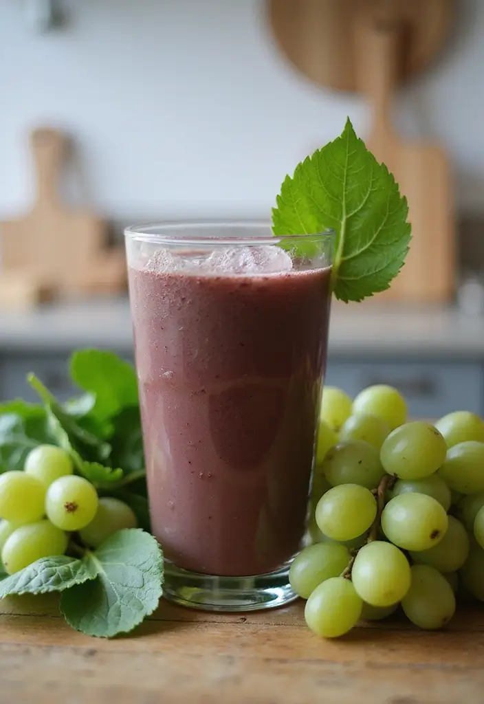 30 Mexican Green Juice Recipes for a Healthy Boost 63 30 Mexican Green Juice Recipes for a Healthy Boost - 11. Grape Spinach Juice