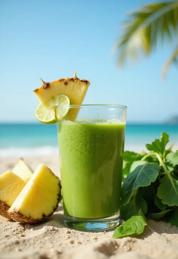 30 Mexican Green Juice Recipes for a Healthy Boost 13 30 Mexican Green Juice Recipes for a Healthy Boost - 3. Tropical Green Juice