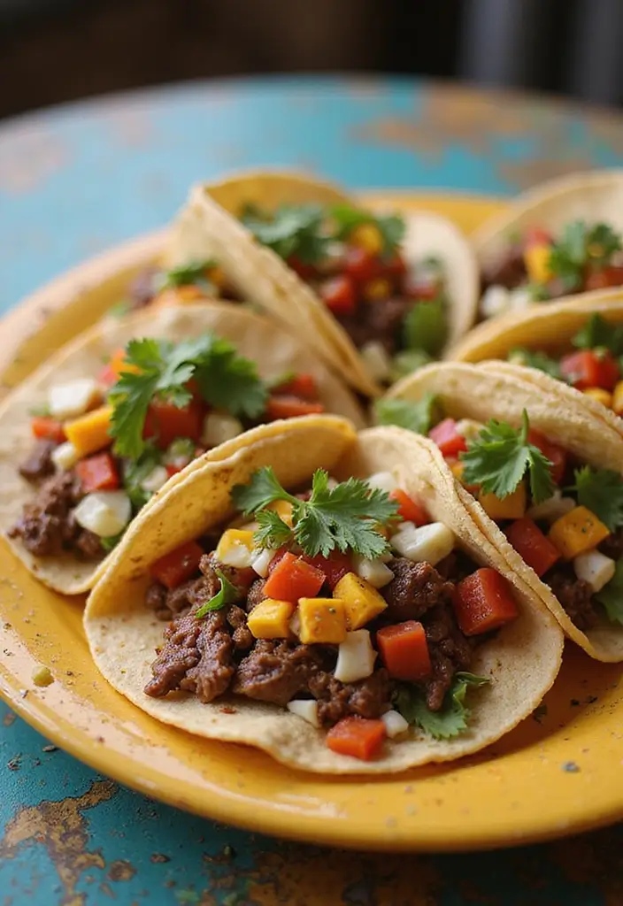 30+ Mexican Ground Beef Recipes for Easy Family Dinners - 15. Beef and Veggie Tacos