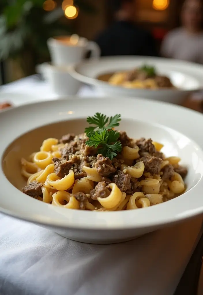 30+ Mexican Ground Beef Recipes for Easy Family Dinners - 16. Creamy Beef and Mushroom Pasta