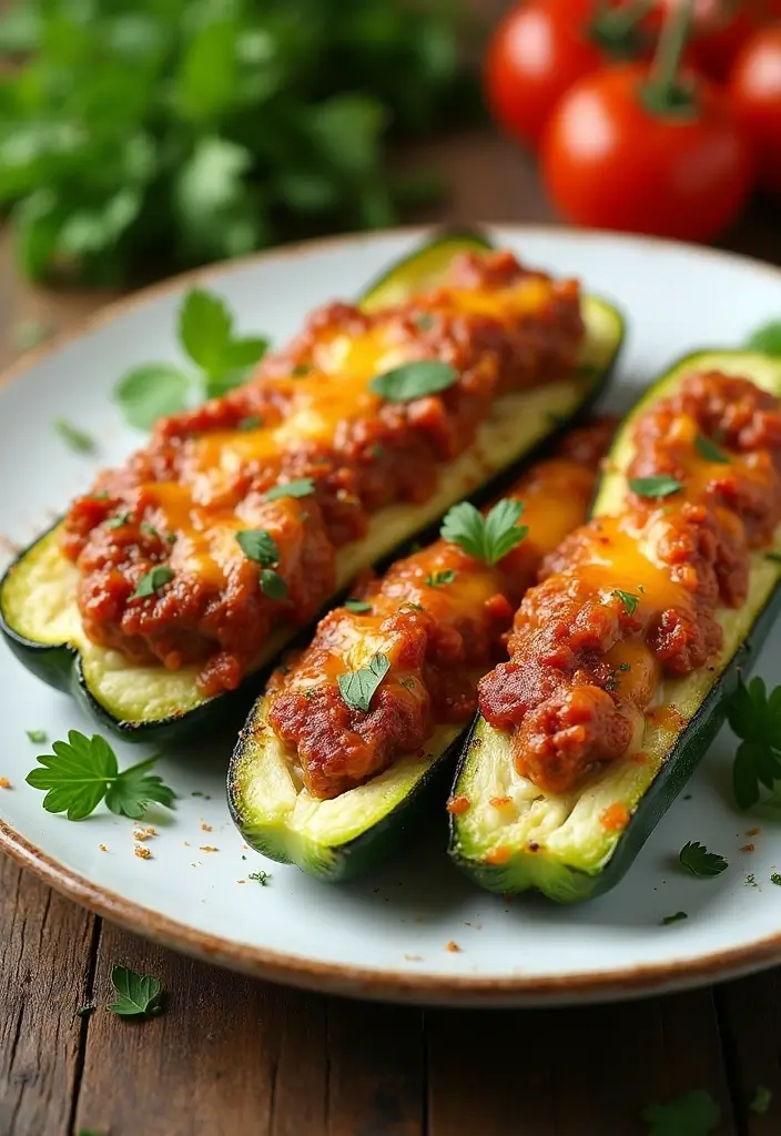 30+ Mexican Ground Beef Recipes for Easy Family Dinners - 19. Beef and Cheese Stuffed Zucchini Boats