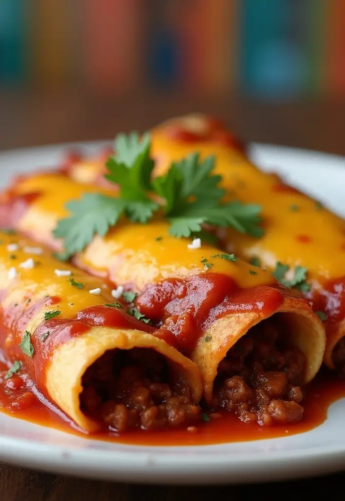 30+ Mexican Ground Beef Recipes for Easy Family Dinners - 2. Beef Enchiladas