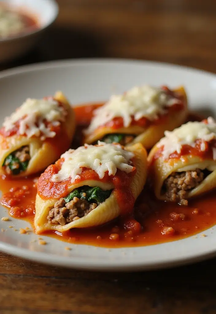 30+ Mexican Ground Beef Recipes for Easy Family Dinners - 22. Ground Beef and Spinach Stuffed Shells