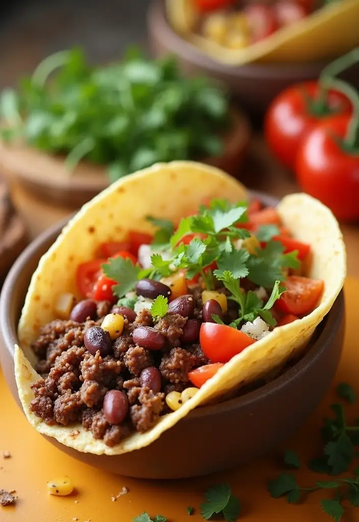 30+ Mexican Ground Beef Recipes for Easy Family Dinners - 25. Beef and Bean Burrito Bowl