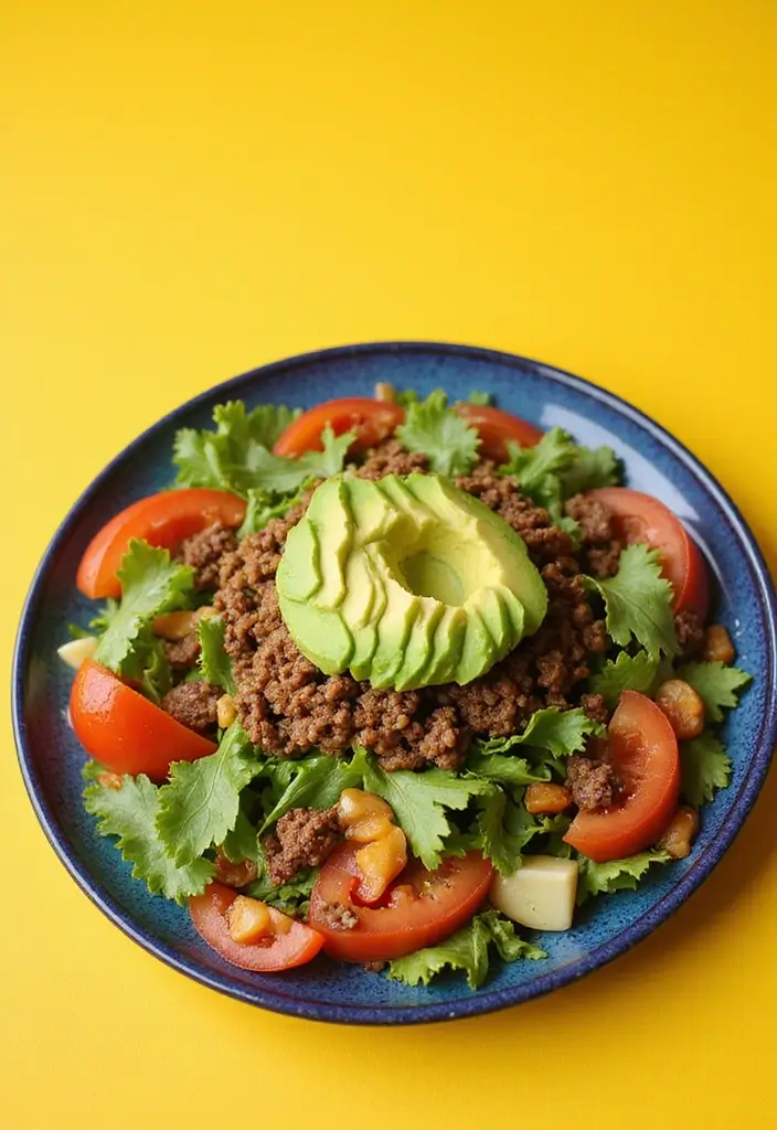 30+ Mexican Ground Beef Recipes for Easy Family Dinners - 26. Ground Beef and Avocado Salad