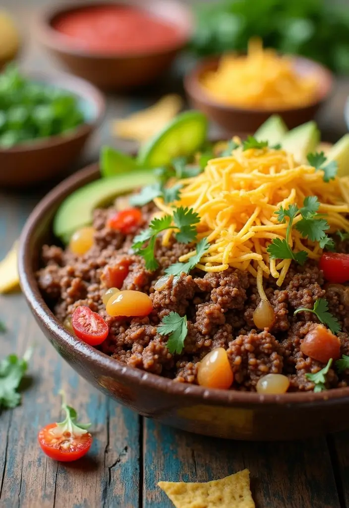 30+ Mexican Ground Beef Recipes for Easy Family Dinners - 28. Ground Beef Taco Salad