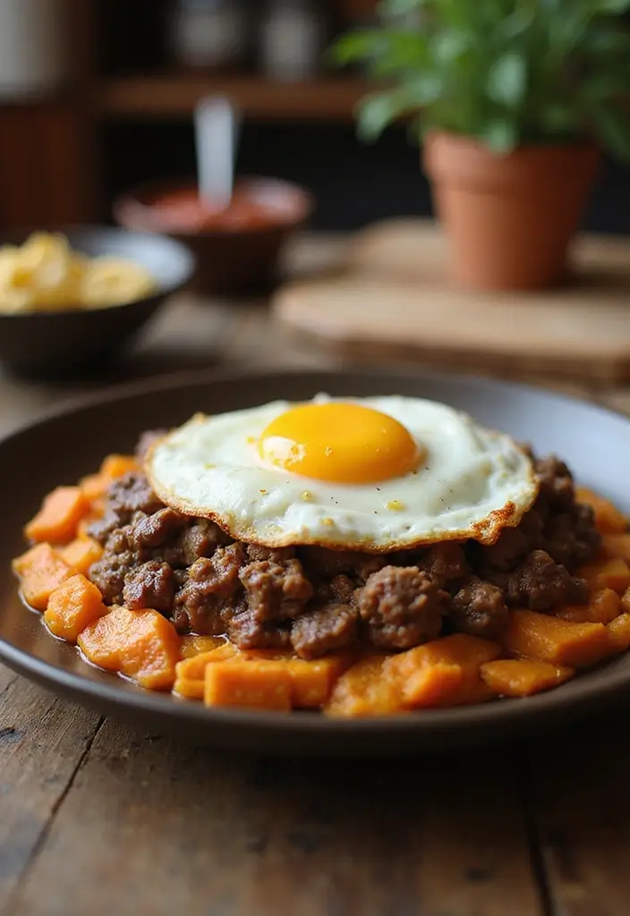 30+ Mexican Ground Beef Recipes for Easy Family Dinners - 29. Ground Beef and Sweet Potato Hash