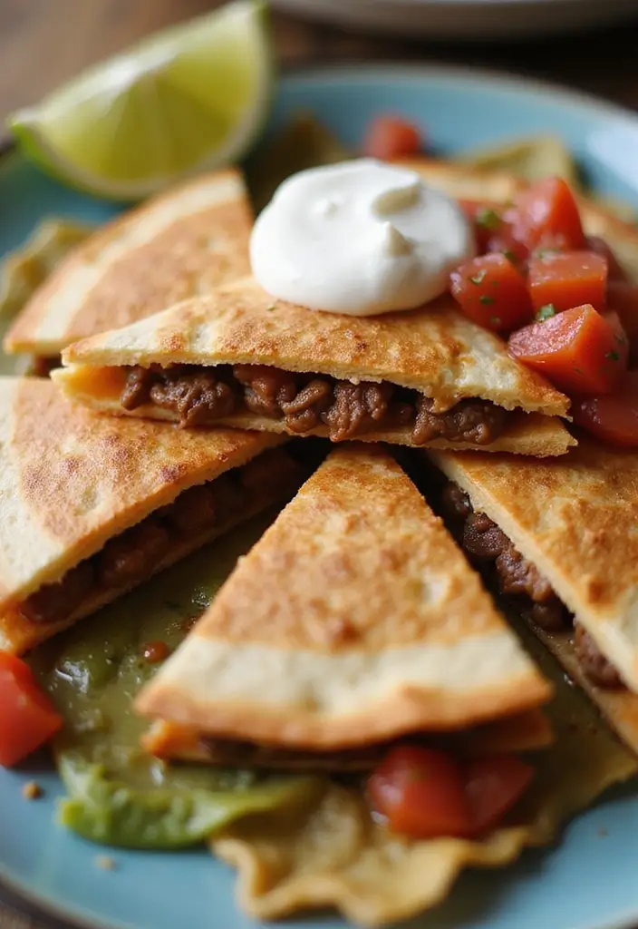 30+ Mexican Ground Beef Recipes for Easy Family Dinners - 4. Mexican Beef Quesadillas