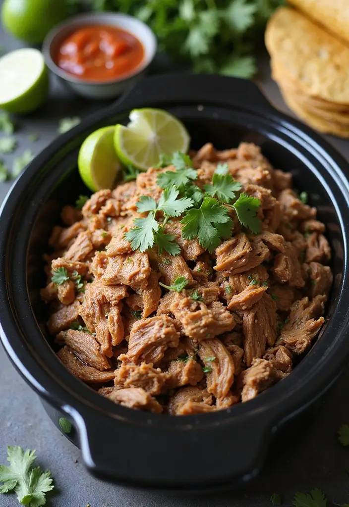 30+ Mexican Pulled Pork Crock Pot Recipes for Easy Dinners 1 30+ Mexican Pulled Pork Crock Pot Recipes for Easy Dinners - 1. Classic Slow Cooker Mexican Pulled Pork
