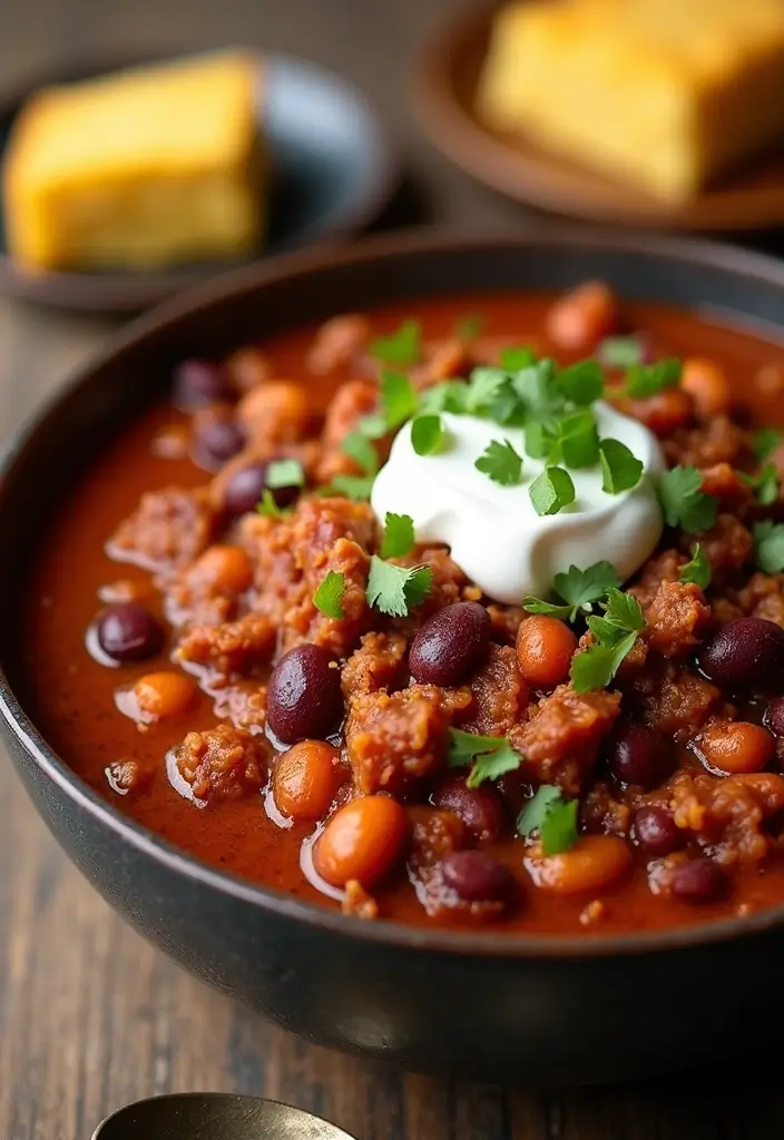 30+ Mexican Pulled Pork Crock Pot Recipes for Easy Dinners 163 30+ Mexican Pulled Pork Crock Pot Recipes for Easy Dinners - 25. Pulled Pork and Bean Chili