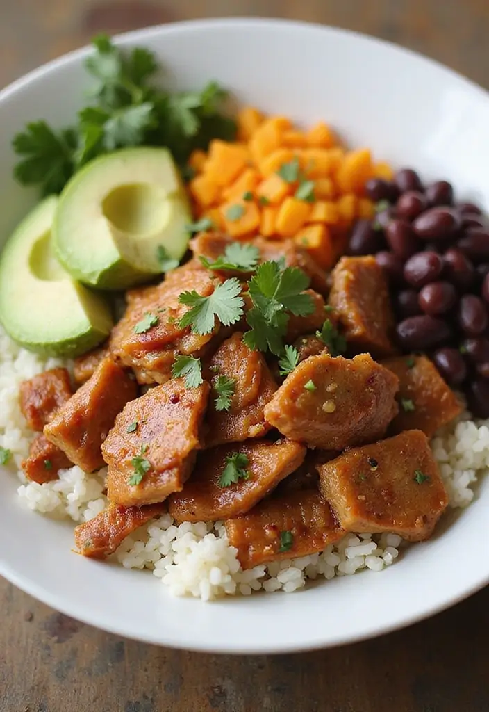 30+ Mexican Pulled Pork Crock Pot Recipes for Easy Dinners 168 30+ Mexican Pulled Pork Crock Pot Recipes for Easy Dinners - 26. Pulled Pork and Rice Bowl