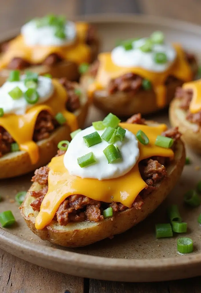30+ Mexican Pulled Pork Crock Pot Recipes for Easy Dinners 180 30+ Mexican Pulled Pork Crock Pot Recipes for Easy Dinners - 28. Pulled Pork Potato Skins