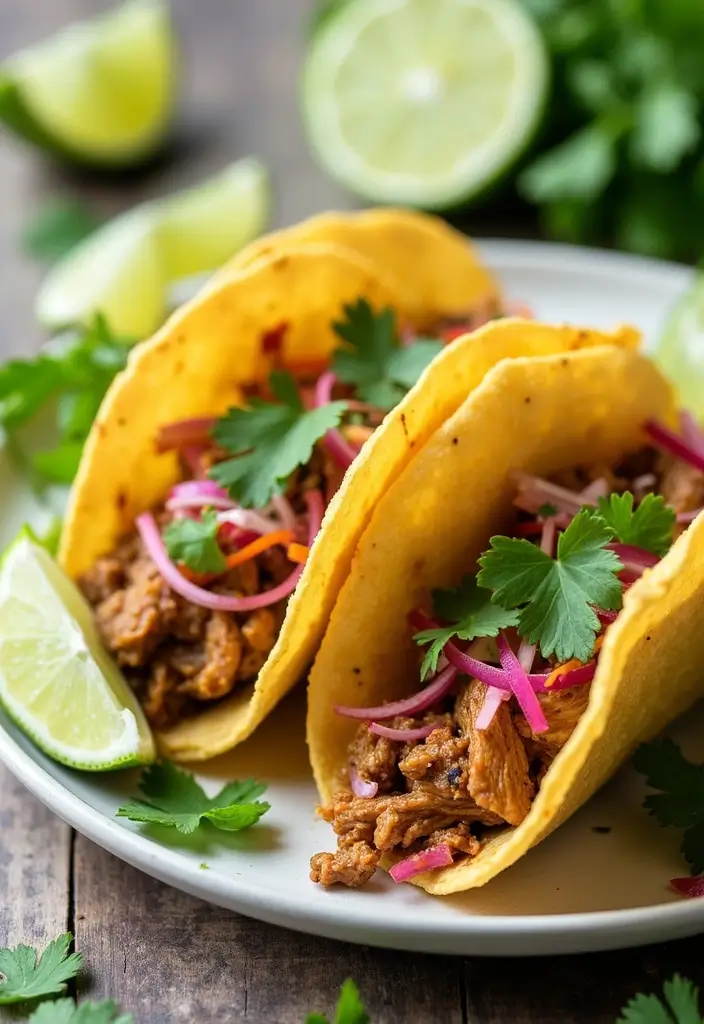 30+ Mexican Pulled Pork Crock Pot Recipes for Easy Dinners 18 30+ Mexican Pulled Pork Crock Pot Recipes for Easy Dinners - 4. Cilantro Lime Pulled Pork Tacos
