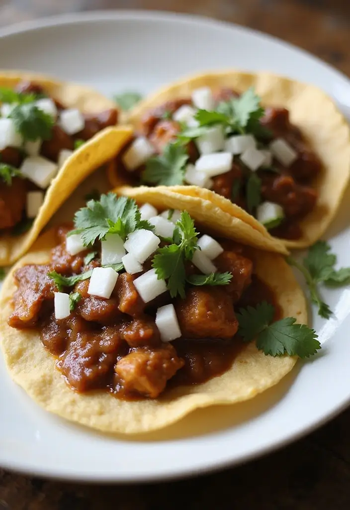 30 Mexican Recipes with Corn Tortillas You’ll Want to Try Tonight 95 30 Mexican Recipes with Corn Tortillas You’ll Want to Try Tonight - 17. Chicken Mole Tacos