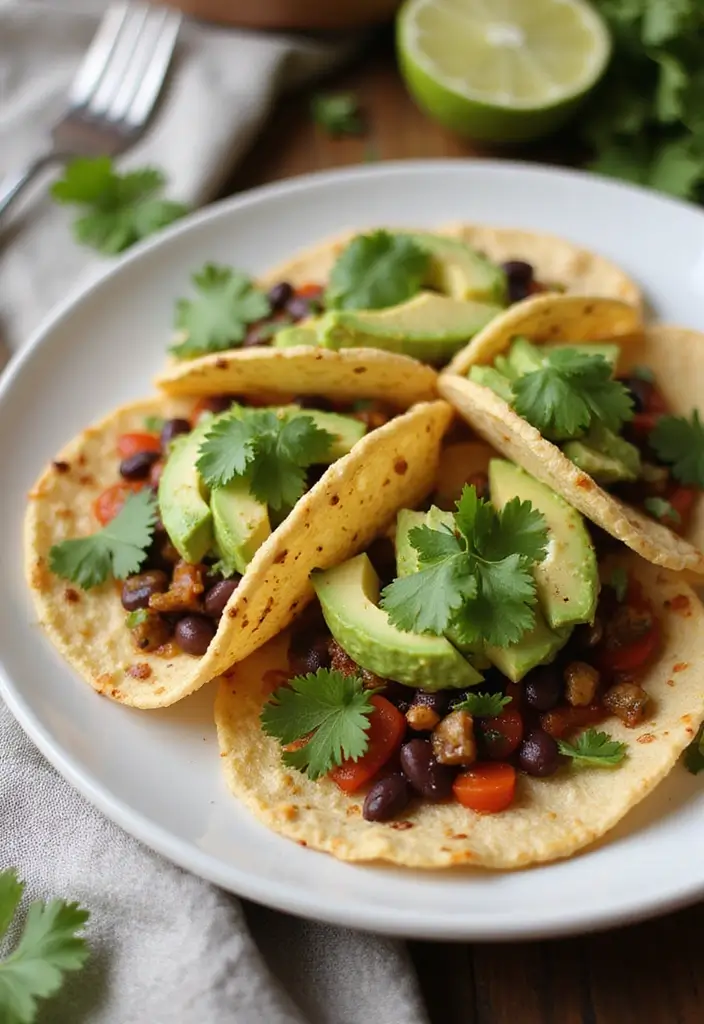 30 Mexican Recipes with Corn Tortillas You’ll Want to Try Tonight 42 30 Mexican Recipes with Corn Tortillas You’ll Want to Try Tonight - 8. Spicy Black Bean Tacos