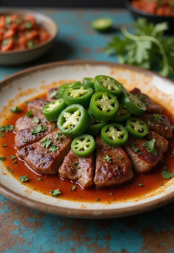 30 Mexican Sirloin Steak Recipes for Meat Lovers - 11. Spicy Jalapeño Sirloin Steak