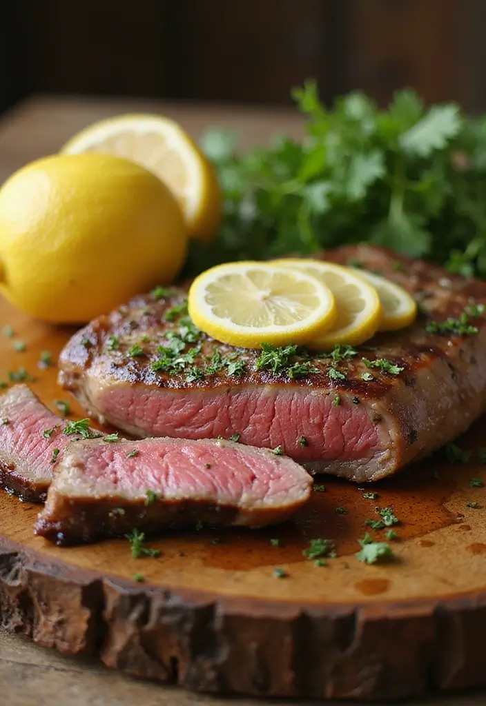 30 Mexican Sirloin Steak Recipes for Meat Lovers - 12. Lemon Garlic Herb Sirloin Steak