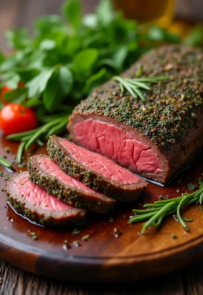 30 Mexican Sirloin Steak Recipes for Meat Lovers - 21. Herb-Crusted Sirloin Steak