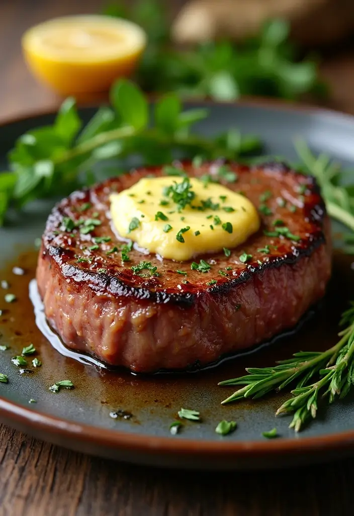 30 Mexican Sirloin Steak Recipes for Meat Lovers - 3. Garlic and Herb Butter Sirloin Steak