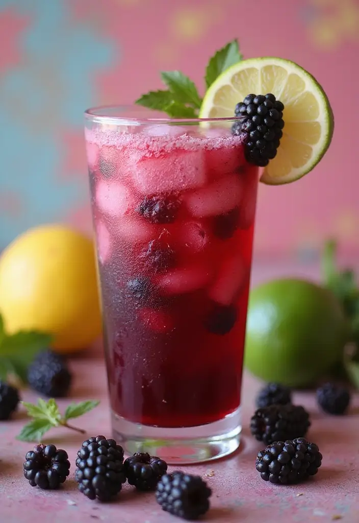 30 Non-Alcoholic Mexican Drink Recipes for Any Occasion - 17. Blackberry Agua Fresca