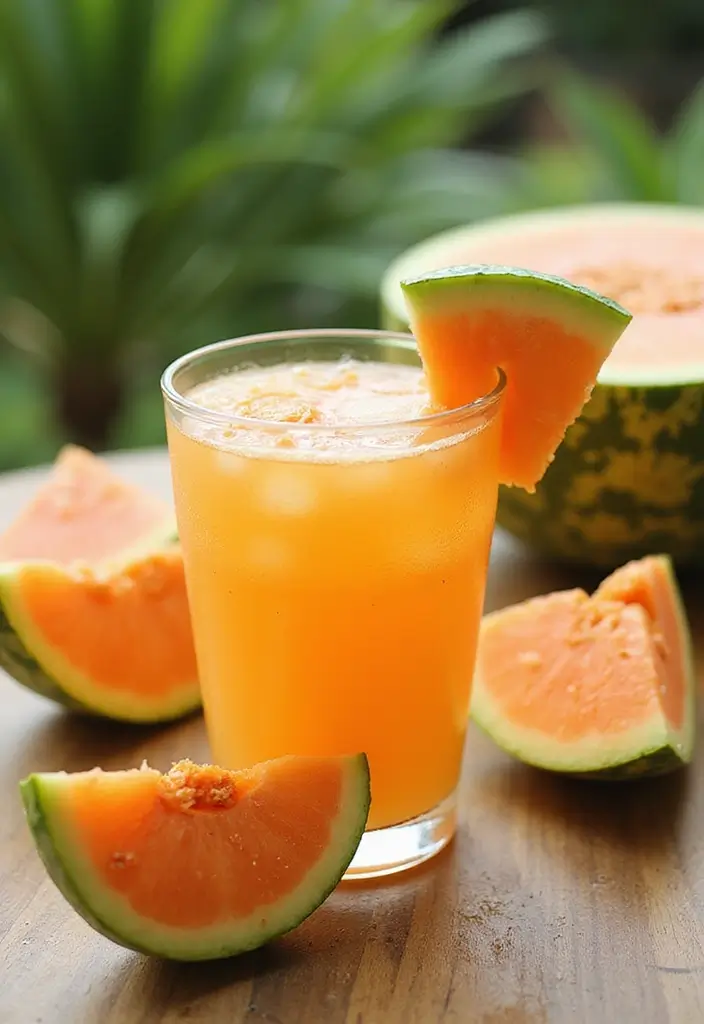 30 Non-Alcoholic Mexican Drink Recipes for Any Occasion - 25. Melon Agua Fresca