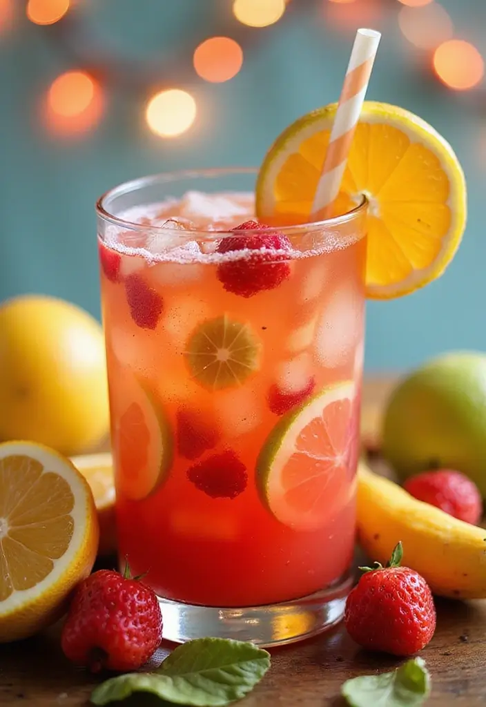 30 Non-Alcoholic Mexican Drink Recipes for Any Occasion - 29. Fruit Punch Agua Fresca