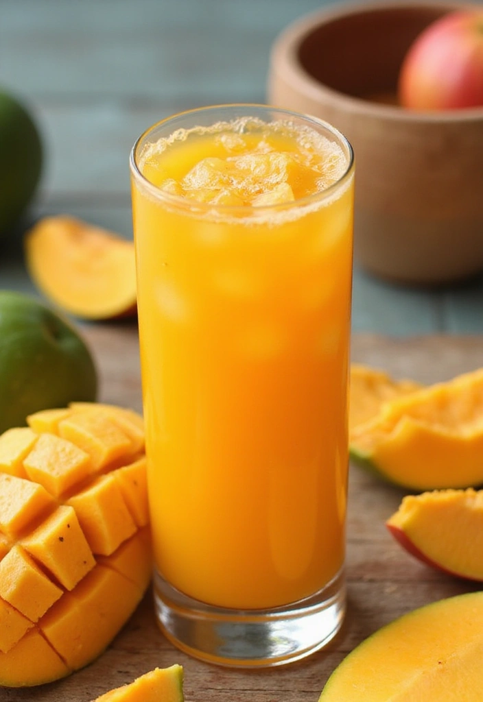 30 Non-Alcoholic Mexican Drink Recipes for Any Occasion - 8. Mango Agua Fresca