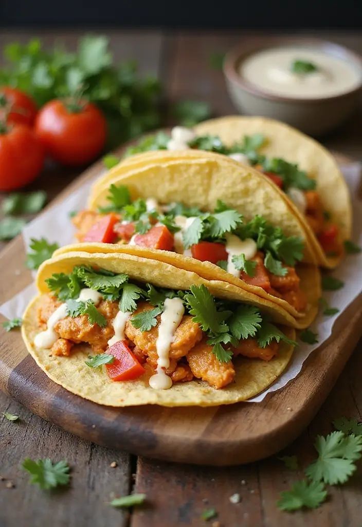 30 Recipes Using Mexican Crema for Rich Flavor - 15. Creamy Chicken Tacos with Crema